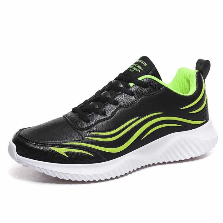 Man Lace up Vulcanized Shoes Comfortable Couple PU Fashion Black Non slip MD Sole Soft Casual