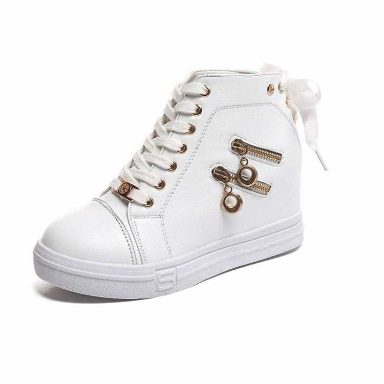 Women Sneaker Platform Shoes For Women High top Women Autumn Wild Girls Shoes Fashion Increase Sport And Leisure Shoes 266
