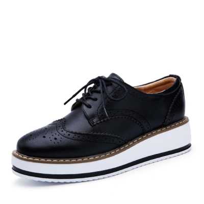 2021 Spring Autumn Flat Oxford Shoes For Women Platform Shoes Woman Brogue Patent Leather Flats Lace Up Women Shoes Female