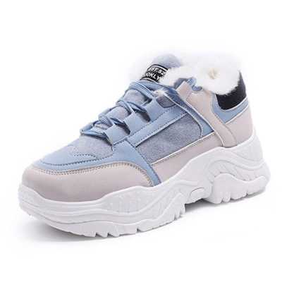 Shoes Women Winter Warm Platform Snow Boots Plush Female Casual Faux Suede Leather Female Snowboots Warm Fur Sneakers