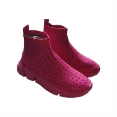 Sneakers Women Crystal Sock Boots Sport Rhinestone Shoes Knitted Breathable Shoes Woman Luxury Casual Shoes Ladies Sneaker