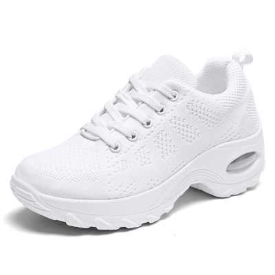 Women casual shoes fashion breathable Walking mesh lace up flat shoes sneakers women tenis feminino black