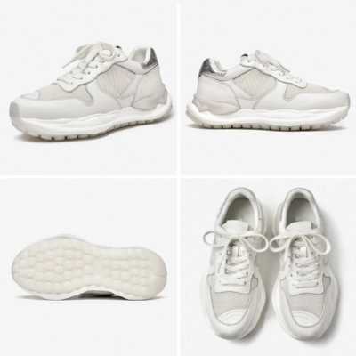 Women Platform Sneakers Cow Leather Fabric Round Toe Lace Up Breathable Casual  Shoes for Women Handmade 29404